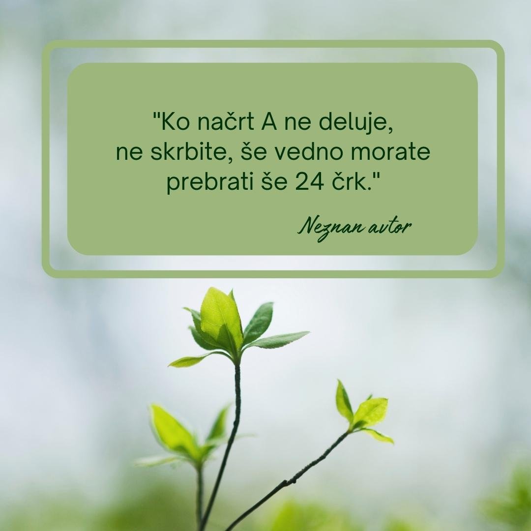 Ko načrt A ne deluje, ne skrbite, še vedno morate ...
